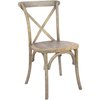Flash Furniture Advantage Medium Natural With White Grain X-Back Chair X-BACK-MOWG